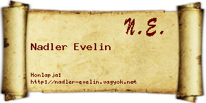 Nadler Evelin névjegykártya